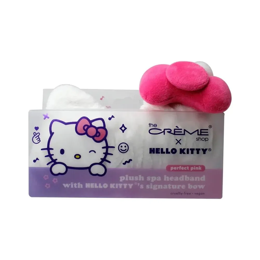 The Creme Shop x Hello Kitty Spa Headband Signature Perfect Pink Bow Plush